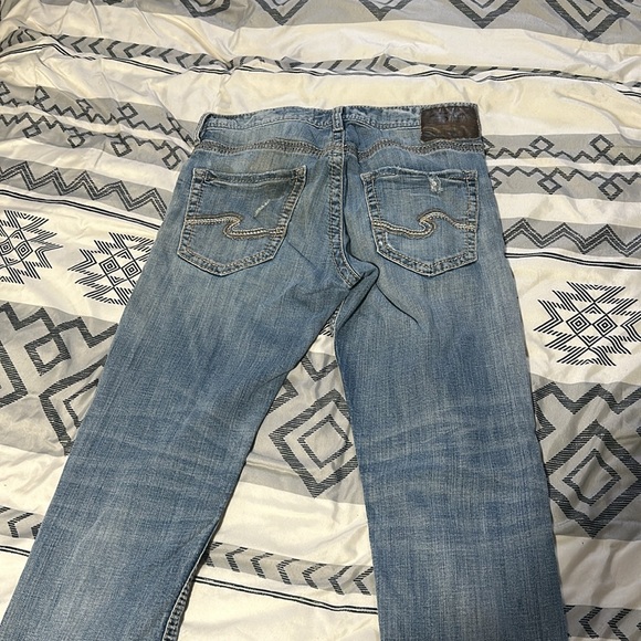 Silver Eddie jeans relaxed tapered fit. size: 30 Waist by 34 Long - Picture 4 of 5